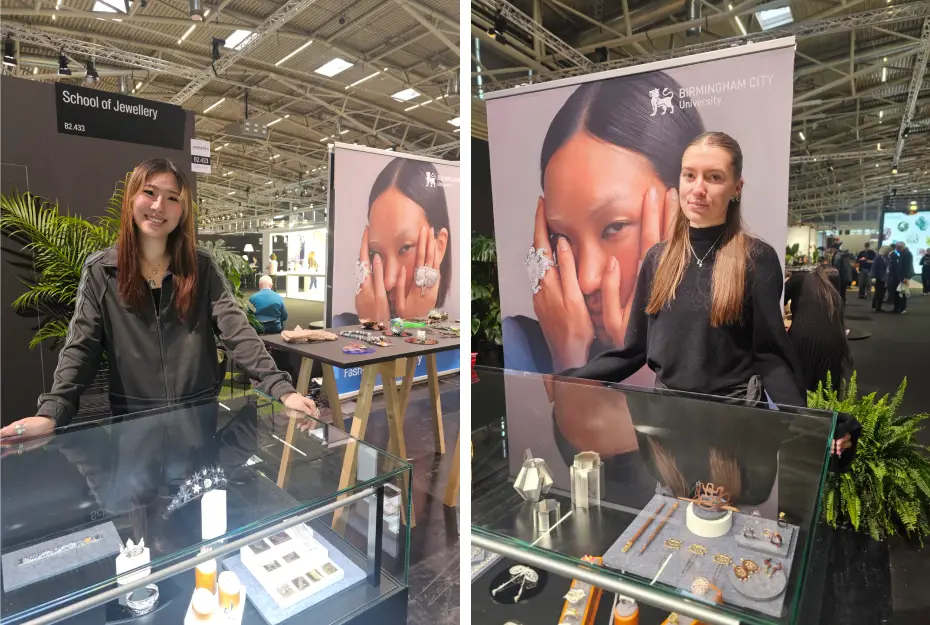 Left: Haidan Zhao – 2nd year student. Right: Charlotte Isles – Graduate designer